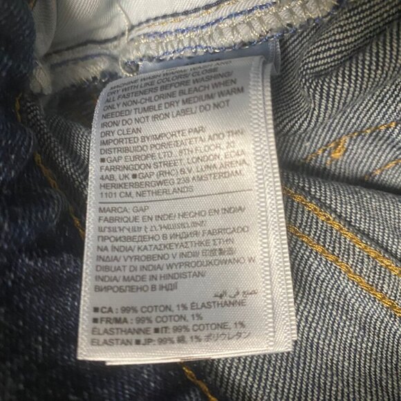 GAP Men’s Straight Fit Jeans – Dark Wash – Size 38x30 – Classic Everyday Denim - Picture 9 of 11